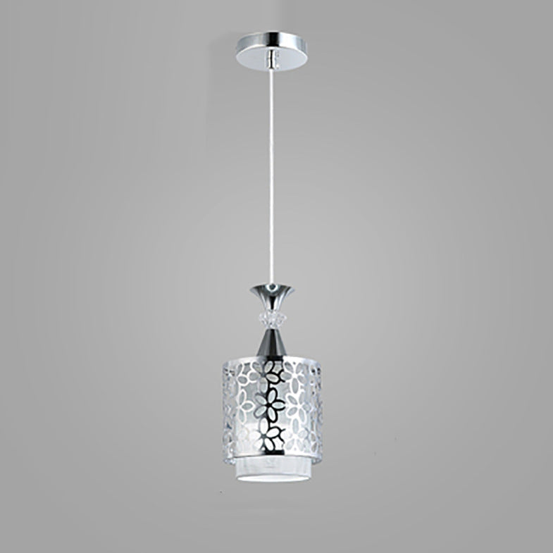 Modern Minimalist Cylinder Aluminum Iron 1/3 Light Island Light Chandelier For Dining Room