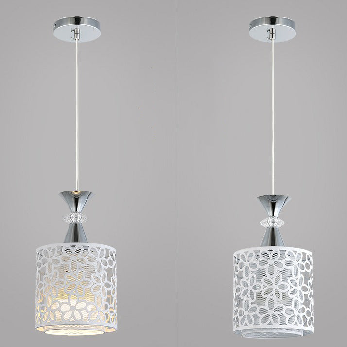 Modern Minimalist Cylinder Aluminum Iron 1/3 Light Island Light Chandelier For Dining Room