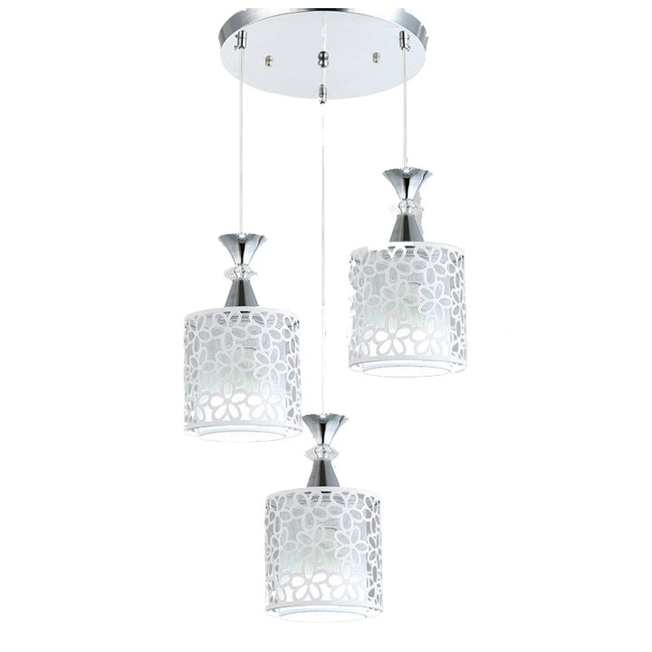 Moderne minimalistische Zylinder Aluminium Eisen 1/3 Licht Insel Licht Kronleuchter für Esszimmer 