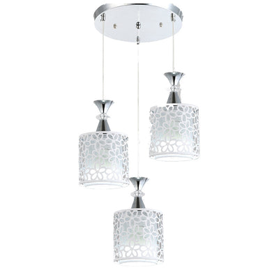 Modern Minimalist Cylinder Aluminum Iron 1/3 Light Island Light Chandelier For Dining Room
