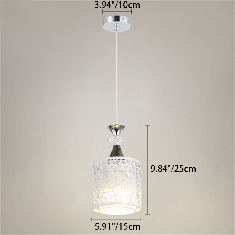 Moderne minimalistische Zylinder Aluminium Eisen 1/3 Licht Insel Licht Kronleuchter für Esszimmer 