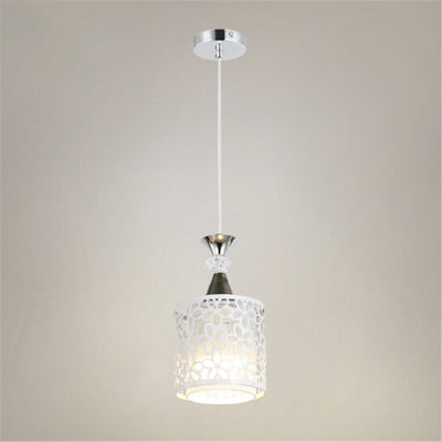 Modern Minimalist Cylinder Aluminum Iron 1/3 Light Island Light Chandelier For Dining Room