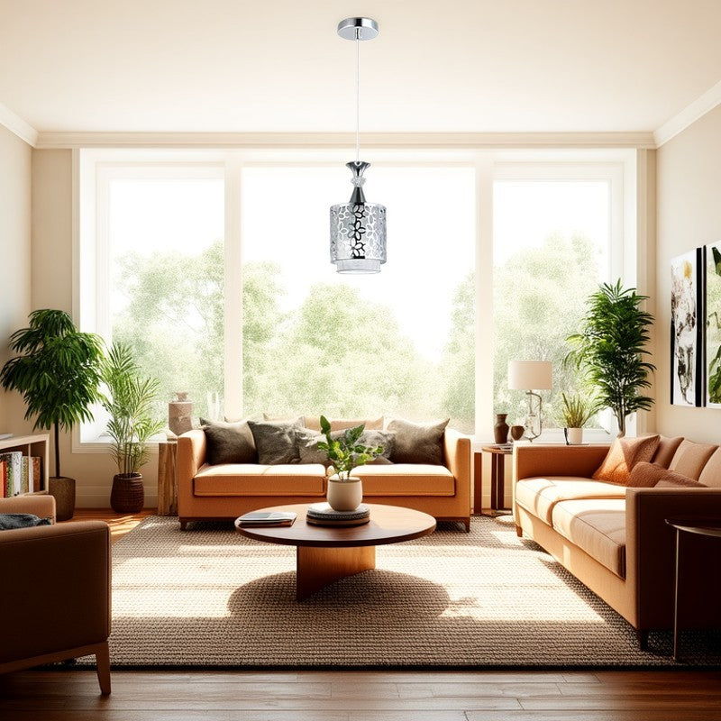 Modern Minimalist Cylinder Aluminum Iron 1/3 Light Island Light Chandelier For Dining Room