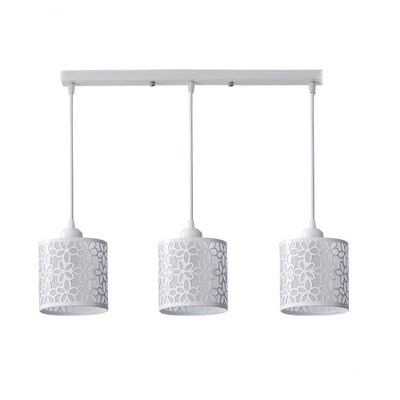 Aldeas tradicionales cilindro aluminio hierro 1/3 luz lámpara de araña para comedor 