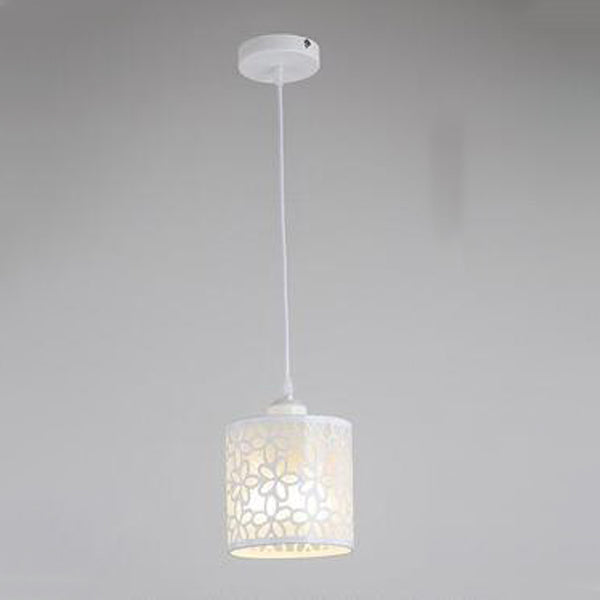 Aldeas tradicionales cilindro aluminio hierro 1/3 luz lámpara de araña para comedor 