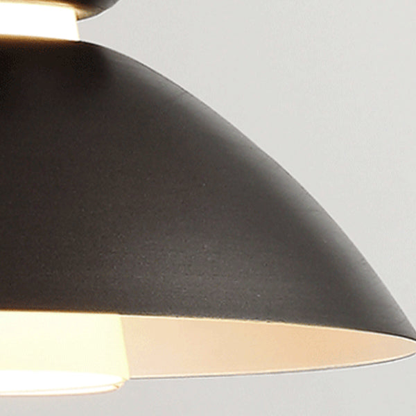 Zeitgenössisches skandinavisches Disc-Glas-Eisen 1-Licht Pendelleuchte für Esszimmer 