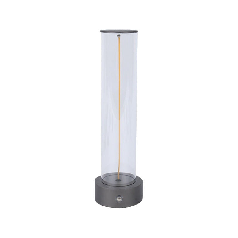 Modern Minimalist Cylinder Aluminum Plastic LED Table Lamp For Bedroom