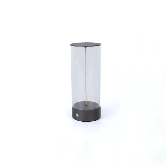 Modern Minimalist Cylinder Aluminum Plastic LED Table Lamp For Bedroom