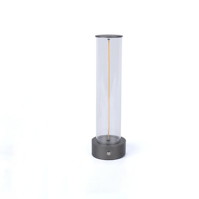 Modern Minimalist Cylinder Aluminum Plastic LED Table Lamp For Bedroom