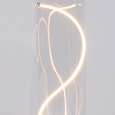 Modern Minimalist Cylinder Aluminum Plastic LED Table Lamp For Bedroom