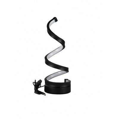 Modern Art Deco Spiral Aluminum Iron Silicone LED Table Lamp For Bedroom