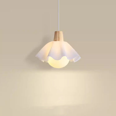 Modern Minimalist Flower Wood Acrylic 1/3 Light Island Light Chandelier For Dining Room
