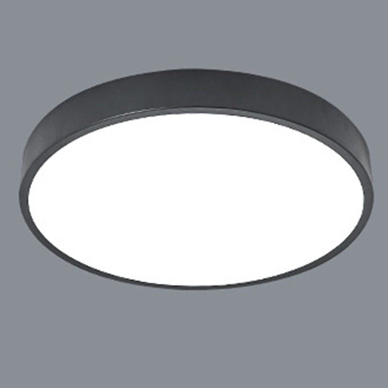 Luz de techo LED montada al ras de acrílico redondo de hierro de simplicidad moderna para sala de estar 
