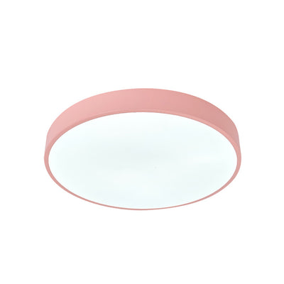 Luz de techo LED montada al ras de acrílico redondo de hierro de simplicidad moderna para sala de estar 