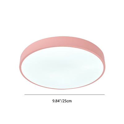Luz de techo LED montada al ras de acrílico redondo de hierro de simplicidad moderna para sala de estar 