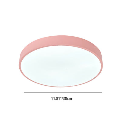 Luz de techo LED montada al ras de acrílico redondo de hierro de simplicidad moderna para sala de estar 