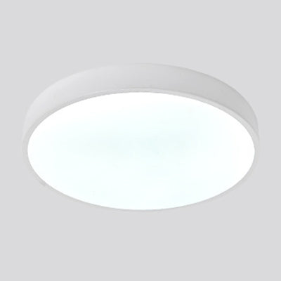 Luz de techo LED montada al ras de acrílico redondo de hierro de simplicidad moderna para sala de estar 