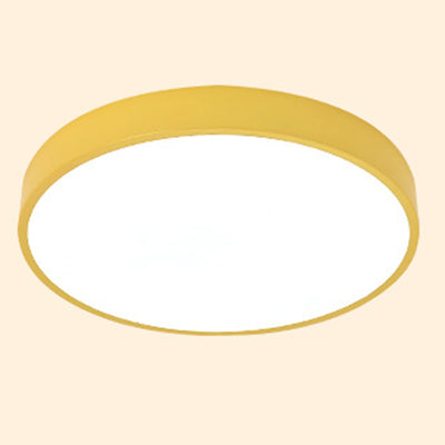 Luz de techo LED montada al ras de acrílico redondo de hierro de simplicidad moderna para sala de estar 
