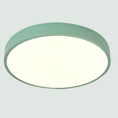 Luz de techo LED montada al ras de acrílico redondo de hierro de simplicidad moderna para sala de estar 