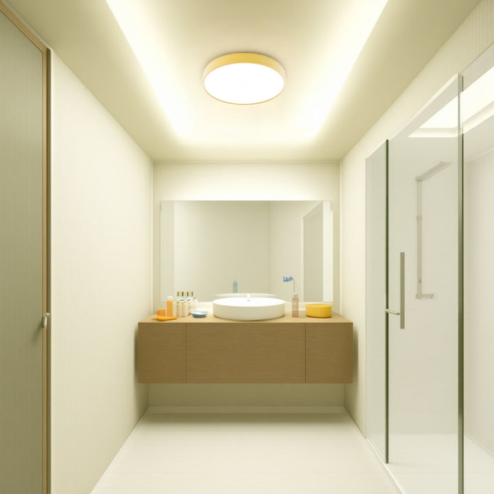 Modern Simplicity Round Acrylic Iron LED Flush Mount Ceiling Light For Living Room