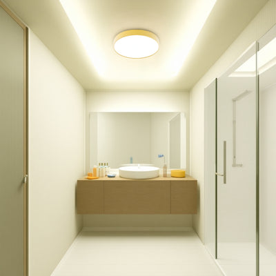 Luz de techo LED montada al ras de acrílico redondo de hierro de simplicidad moderna para sala de estar 