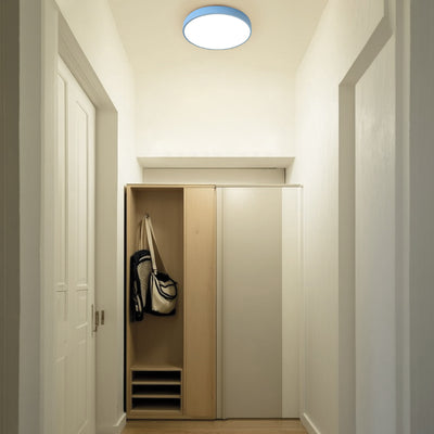 Luz de techo LED montada al ras de acrílico redondo de hierro de simplicidad moderna para sala de estar 