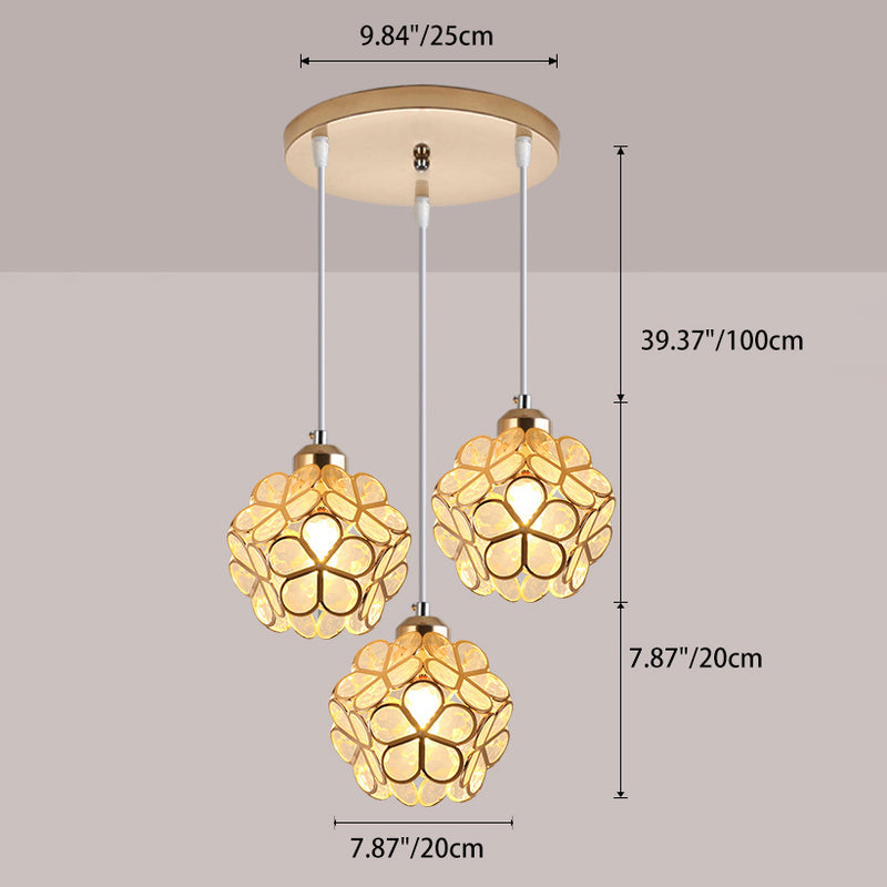 Contemporáneo Escandinavo Hexagonal Hierro 1/3 Luz Isla Luz Lámpara Para Comedor 
