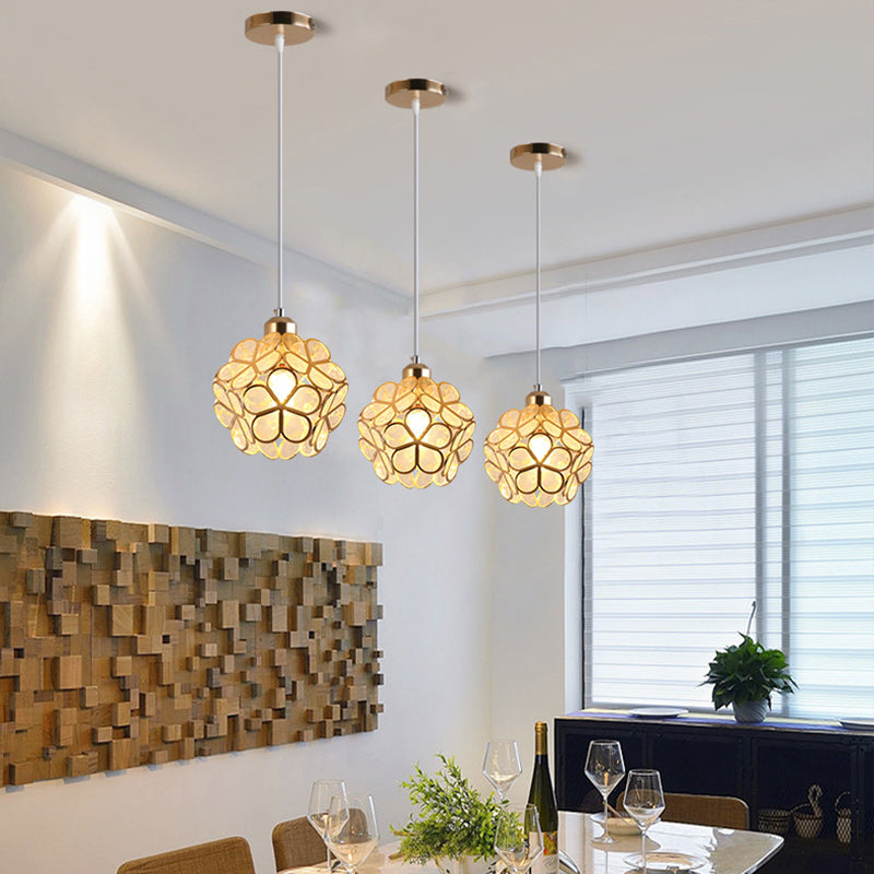 Contemporáneo Escandinavo Hexagonal Hierro 1/3 Luz Isla Luz Lámpara Para Comedor 