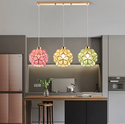 Contemporáneo Escandinavo Hexagonal Hierro 1/3 Luz Isla Luz Lámpara Para Comedor 