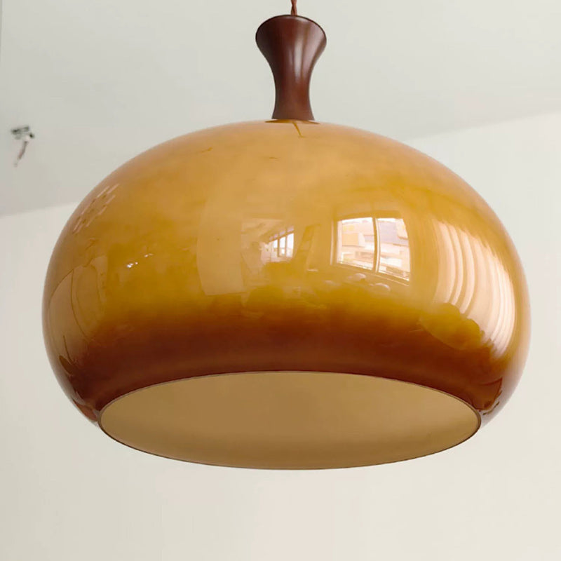Traditional Japanese Disc Wood Glass 1/2 Light Island Light Chandelier For Dining Room