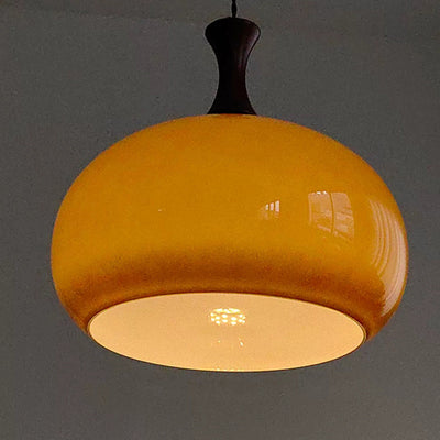 Traditional Japanese Disc Wood Glass 1/2 Light Island Light Chandelier For Dining Room