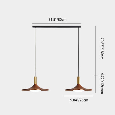 Lámpara de Araña Moderna Minimalista de Disco Redondo de Hierro con LED para Comedor 