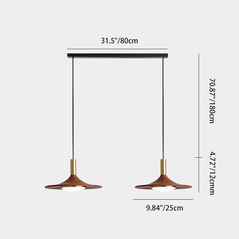 Lámpara de Araña Moderna Minimalista de Disco Redondo de Hierro con LED para Comedor 