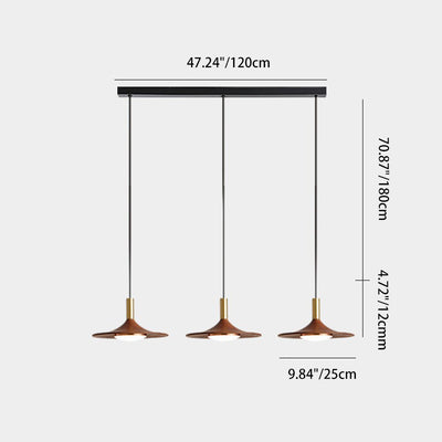 Lámpara de Araña Moderna Minimalista de Disco Redondo de Hierro con LED para Comedor 