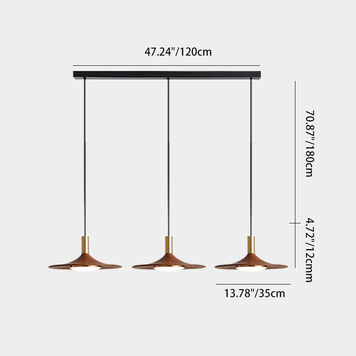 Modern Minimalist Round Disc Iron LED Island Light Chandelier For Dining Room