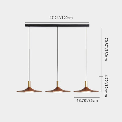 Lámpara de Araña Moderna Minimalista de Disco Redondo de Hierro con LED para Comedor 