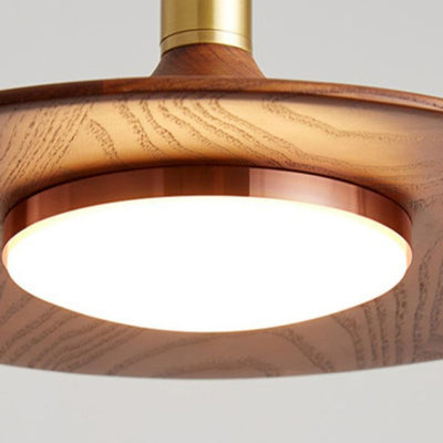 Lámpara de Araña Moderna Minimalista de Disco Redondo de Hierro con LED para Comedor 