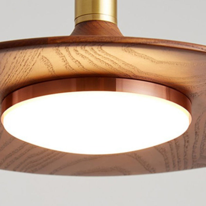 Lámpara de Araña Moderna Minimalista de Disco Redondo de Hierro con LED para Comedor 