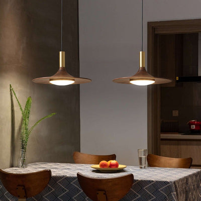 Lámpara de Araña Moderna Minimalista de Disco Redondo de Hierro con LED para Comedor 