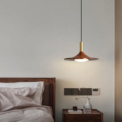 Lámpara de Araña Moderna Minimalista de Disco Redondo de Hierro con LED para Comedor 