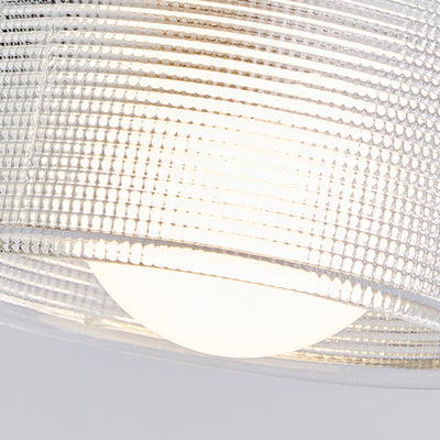 Traditional Japanese Flower Disc Glass Wood 1-Light Semi-Flush Mount Ceiling Light For Hallway