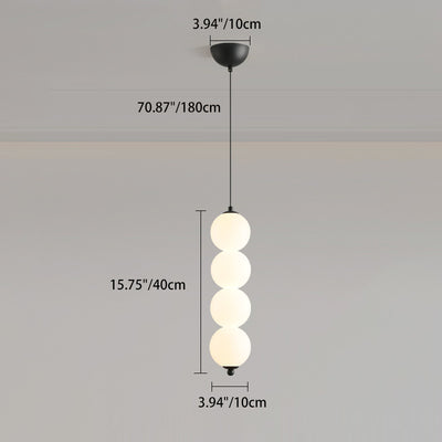 Contemporary Scandinavian Gourd Aluminum Acrylic LED Pendant Light For Bedroom