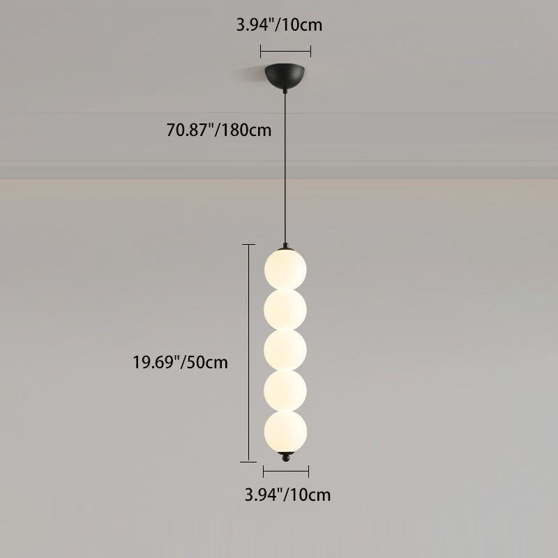 Contemporary Scandinavian Gourd Aluminum Acrylic LED Pendant Light For Bedroom