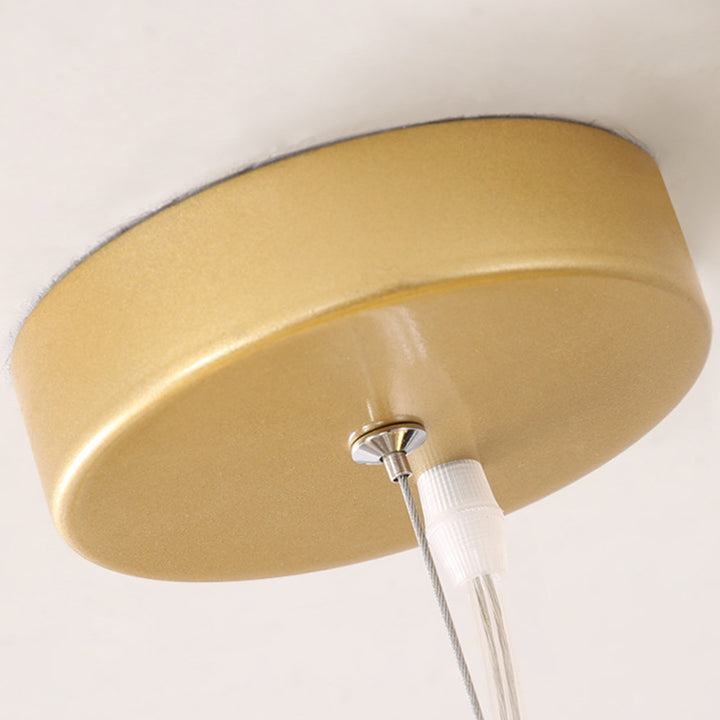 Lustre de style scandinave traditionnel en fer et acrylique avec branches d&