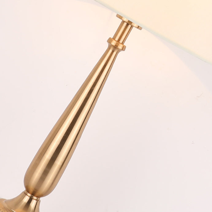 Zeitgenössische skandinavische Blumen-Eisenstoff 1-Licht Tischlampe für das Schlafzimmer 