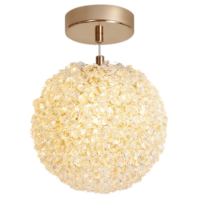 Modern Minimalist Ball Circular Crystal Iron 1-Light Pendant Light For Hallway
