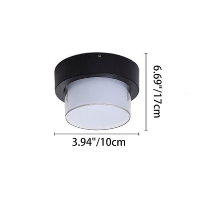 Modern Minimalist Round Square Aluminum Acrylic LED Flush Mount Ceiling Light For Hallway