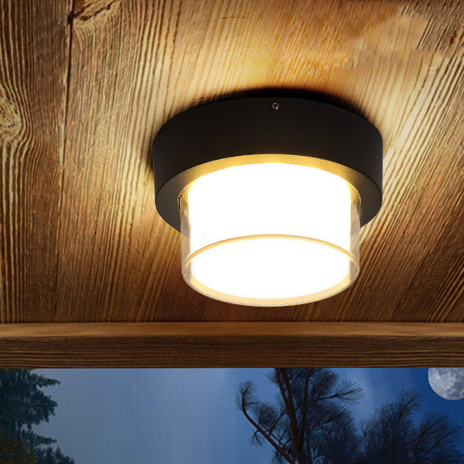 Modern Minimalist Round Square Aluminum Acrylic LED Flush Mount Ceiling Light For Hallway