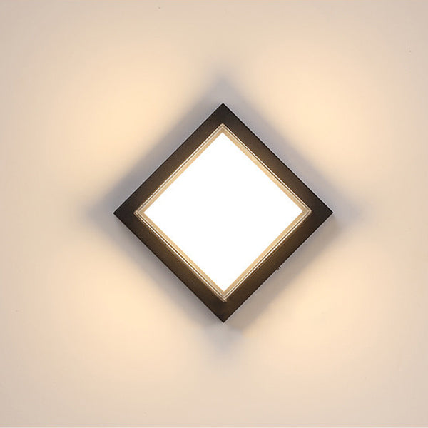 Plafonnier LED en aluminium acrylique carré rond minimaliste moderne pour couloir 