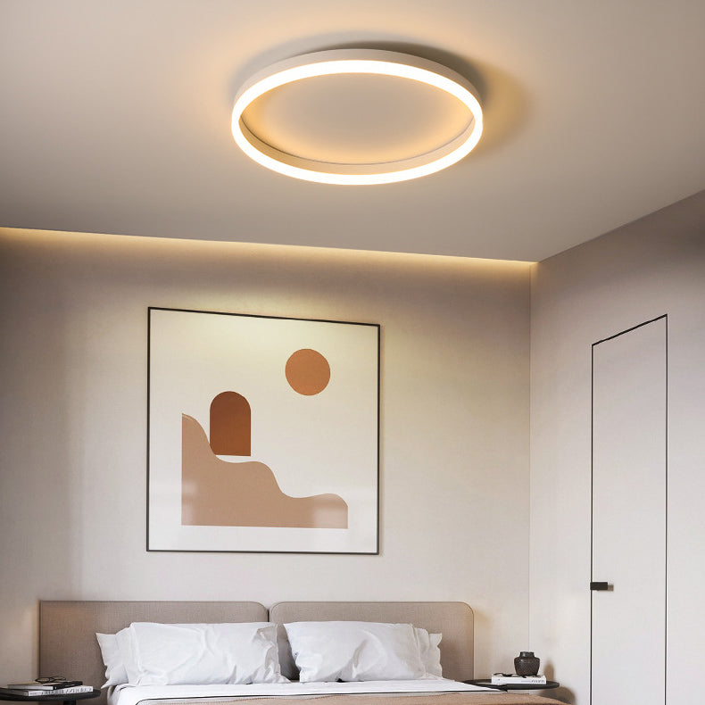 Moderne minimalistische Verkehrskreisel Eisen Acryl LED Deckenleuchte für Schlafzimmer 